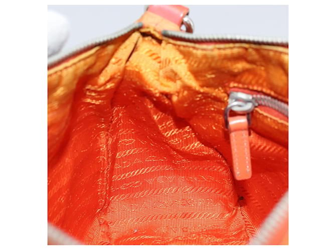 PRADA Schultertasche Nylon Orange Silber Auth ARZ559A - Ansicht 22