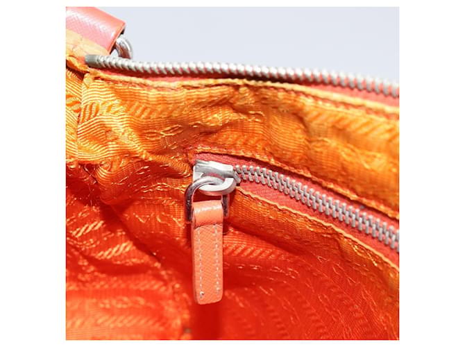 PRADA Schultertasche Nylon Orange Silber Auth ARZ559A - Ansicht 23