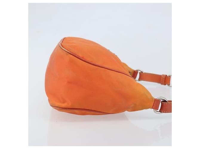 PRADA Schultertasche Nylon Orange Silber Auth ARZ559A - Ansicht 3