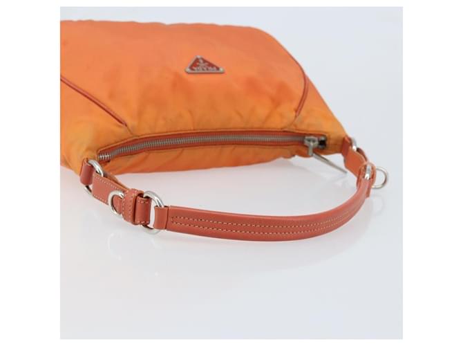 PRADA Schultertasche Nylon Orange Silber Auth ARZ559A - Ansicht 7