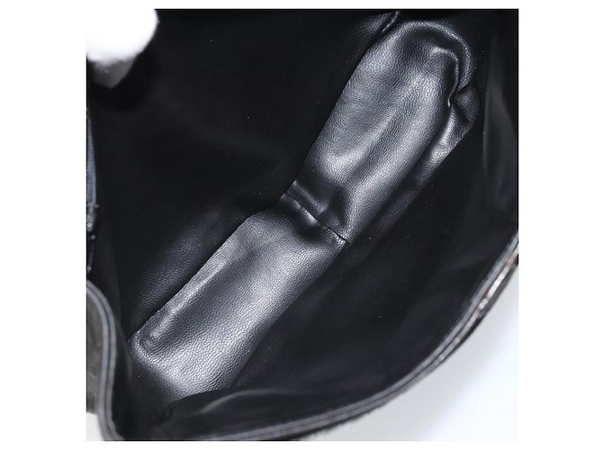 BALLY Borsa a Spalla a Catena Pelle Nera Oro Auth YKZ154A Nero D'oro - vista 11