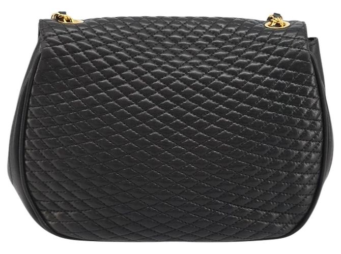 BALLY Borsa a Spalla a Catena Pelle Nera Oro Auth YKZ154A Nero D'oro - vista 2