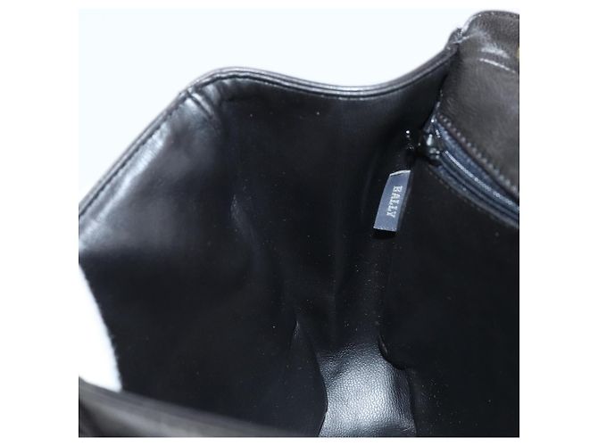 BALLY Borsa a Spalla a Catena Pelle Nera Oro Auth YKZ154A Nero D'oro - vista 20
