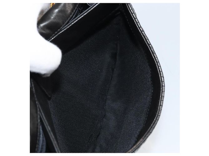BALLY Borsa a Spalla a Catena Pelle Nera Oro Auth YKZ154A Nero D'oro - vista 23