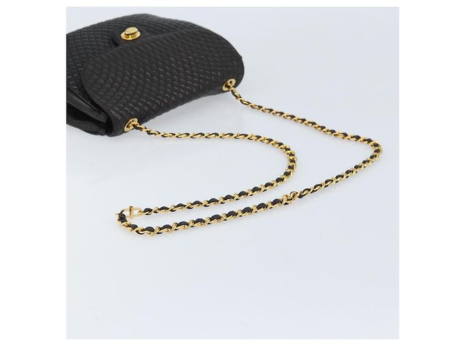 BALLY Borsa a Spalla a Catena Pelle Nera Oro Auth YKZ154A Nero D'oro - vista 7