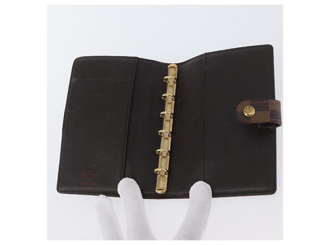 LOUIS VUITTON Cubierta de Planificador Diario Damier Ebene PM R20700 LV Auth SW2194 - vista 8