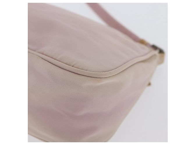 PRADA Accessory Pouch Nylon Pink Silver Auth AMZ342 Silvery - view 17