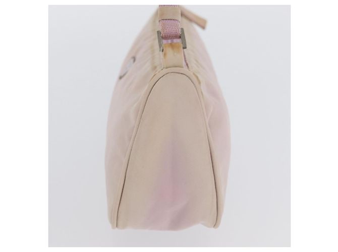 PRADA Accessory Pouch Nylon Pink Silver Auth AMZ342 Silvery - view 3