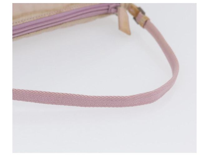 PRADA Accessory Pouch Nylon Pink Silver Auth AMZ342 Silvery - view 7