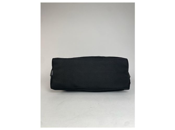 Vintage Gucci Leder / Canvas Hobo-Handtasche Schwarz - Ansicht 10