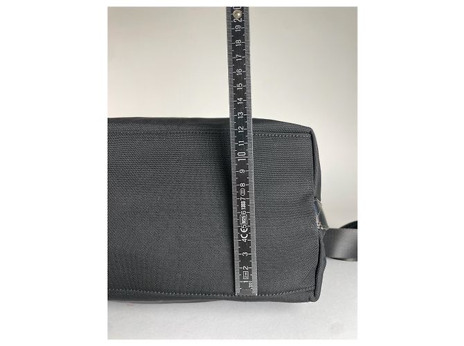 Vintage Gucci Leder / Canvas Hobo-Handtasche Schwarz - Ansicht 15