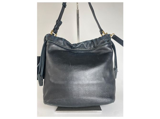 Vintage Etro 2-Wege Lederhandtasche Schwarz - Ansicht 13