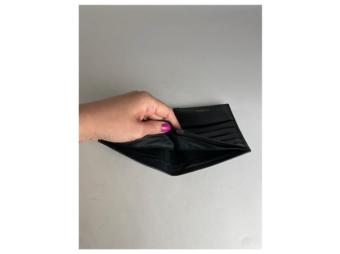Vintage Givenchy Abstract Leather Wallet Grey Black - view 11