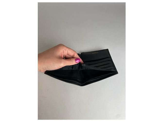 Vintage Givenchy Abstract Leather Wallet Grey Black - view 4