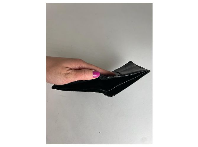Vintage Gianni Versace Crocodile Emblossed Leather Wallet Black - view 5