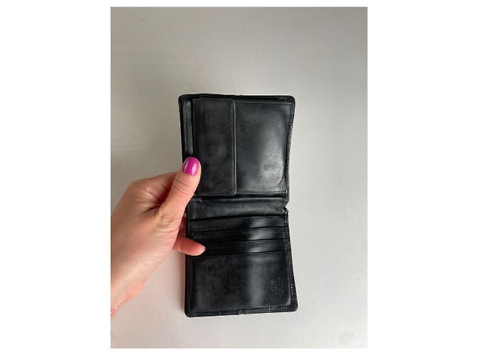 Vintage Gianni Versace Crocodile Emblossed Leather Wallet Black - view 6