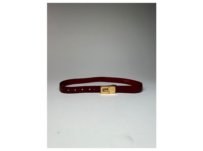 Céline Cintura in pelle vintage Celine Paris bordeaux Bordò - vista 11