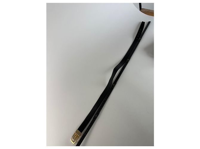 Céline Vintage Celine Paris Leder Gürtel Schwarz / Braun - Ansicht 10