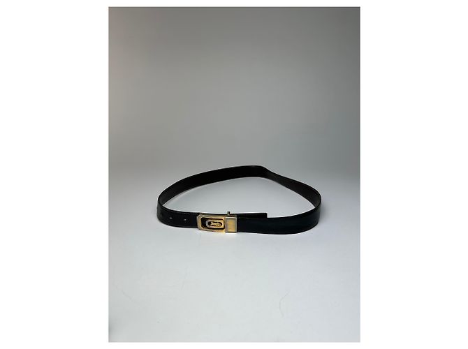 Céline Vintage Celine Paris Leder Gürtel Schwarz / Braun - Ansicht 7