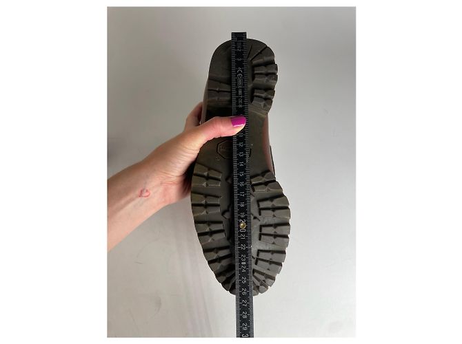 Stivali in pelle vintage Gucci Horsebit marroni Marrone - vista 5