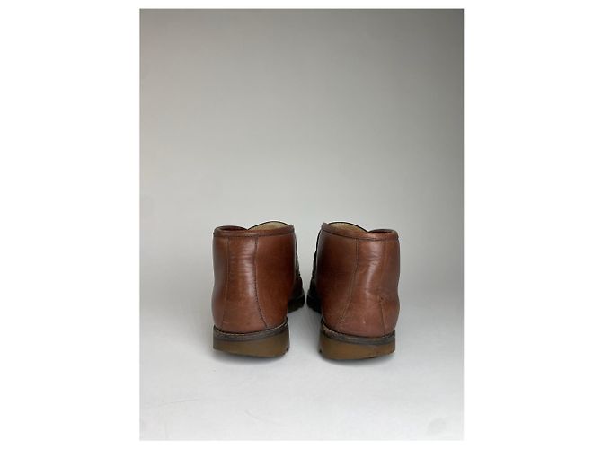 Stivali in pelle vintage Gucci Horsebit marroni Marrone - vista 9