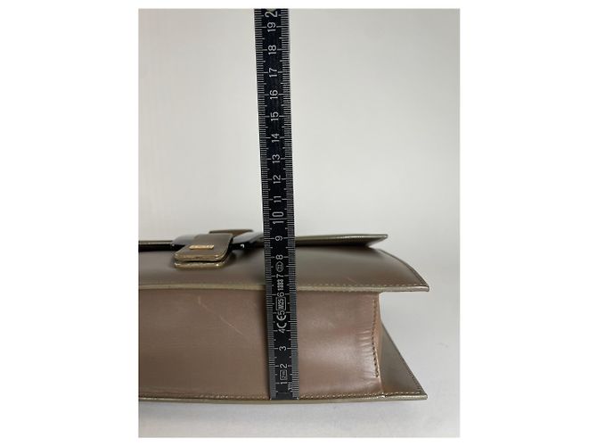 Vintage Gucci Leder Schultertasche Braun - Ansicht 15