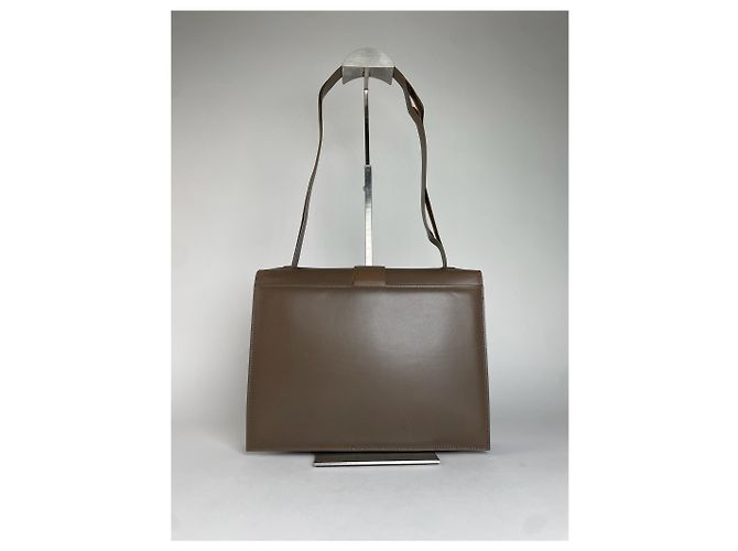 Vintage Gucci Leder Schultertasche Braun - Ansicht 2