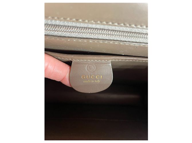 Vintage Gucci Leder Schultertasche Braun - Ansicht 4