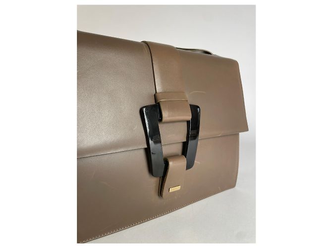 Vintage Gucci Leder Schultertasche Braun - Ansicht 8