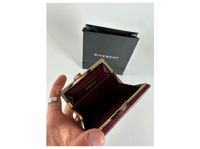 Vintage Givenchy Ostrich / Leather Card Holder Purple - view 4