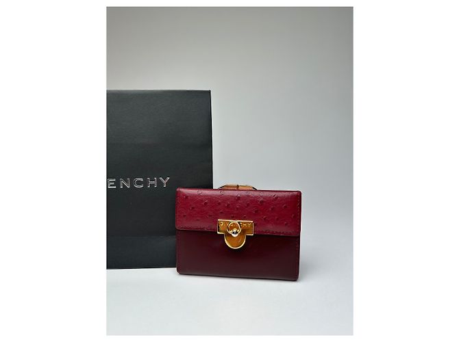 Vintage Givenchy Ostrich / Leather Card Holder Purple - view 5