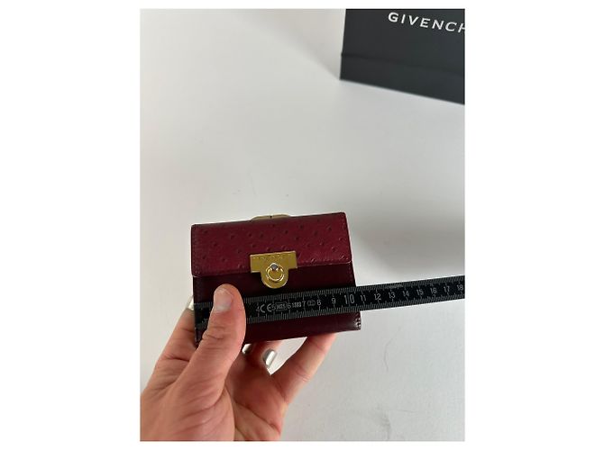 Vintage Givenchy Ostrich / Leather Card Holder Purple - view 6