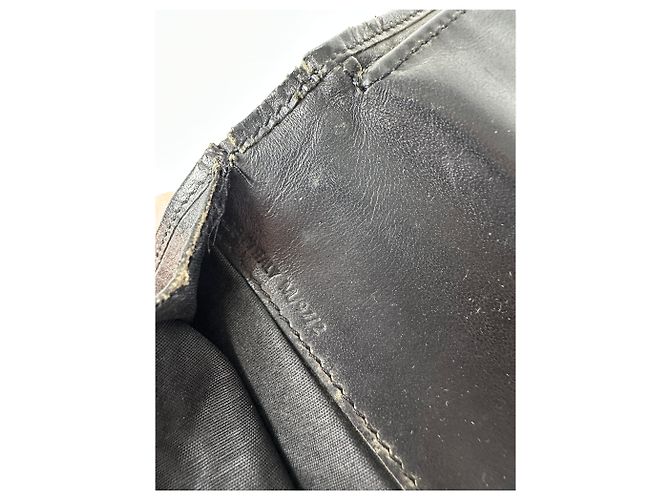 Céline Carteira de couro monograma Triomphe Celine Paris vintage preta e marrom Preto - vista 5