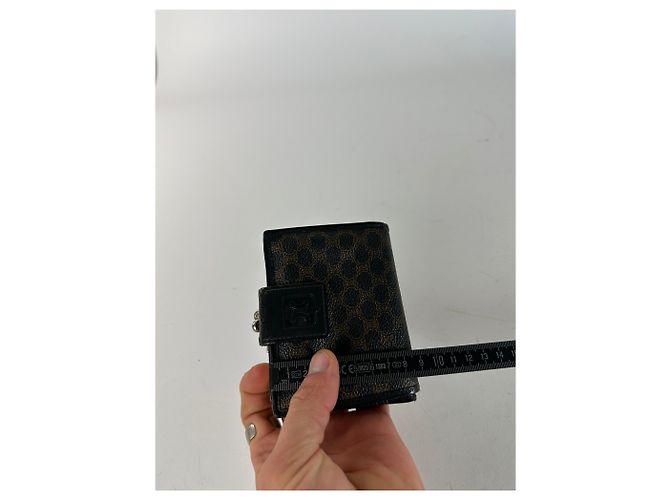 Céline Carteira de couro monograma Triomphe Celine Paris vintage preta e marrom Preto - vista 9