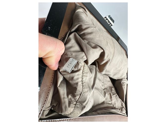 Clutch in pelle vintage Marni viola Porpora - vista 5