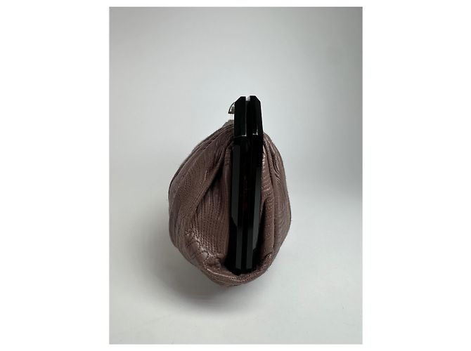 Clutch in pelle vintage Marni viola Porpora - vista 7