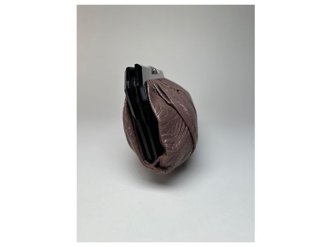 Clutch in pelle vintage Marni viola Porpora - vista 9