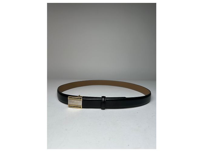 Dior Vintage Burberry Snake Emblossed Leather Belt Black - view 10