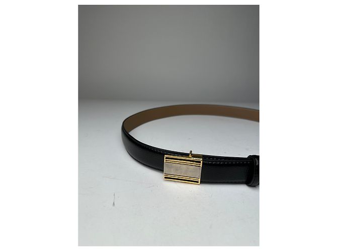 Dior Vintage Burberry Snake Emblossed Leather Belt Black - view 4