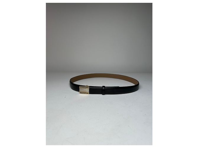 Dior Vintage Burberry Snake Emblossed Leather Belt Black - view 7