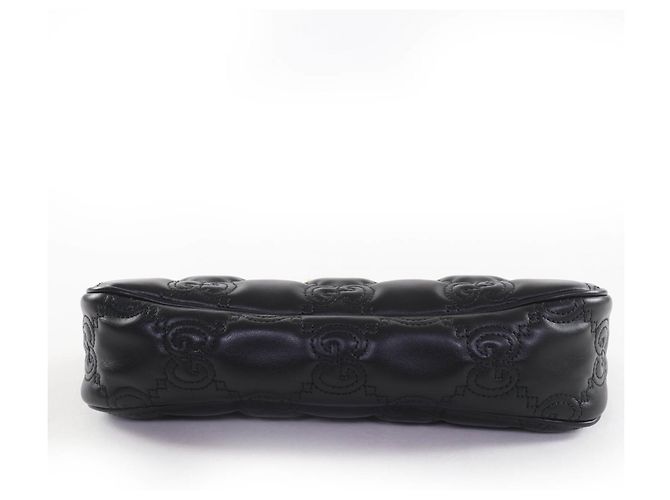 Borsa a mano/spalla in pelle matelassé GG di GUCCI Nero - vista 4