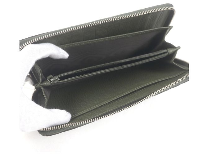 Gucci Khaki Leather Long Wallet - view 6