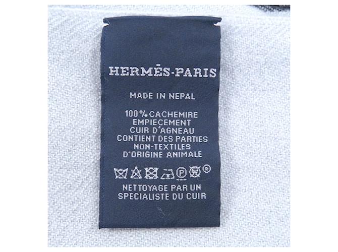 Stola in cashmere e pelle Hermès - vista 7