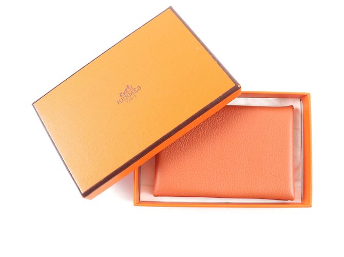 Hermès HERMES Calvi Veau Epsom Visitenkartenetui Orange - Ansicht 2