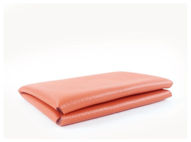 Hermès HERMES Calvi Veau Epsom Visitenkartenetui Orange - Ansicht 6