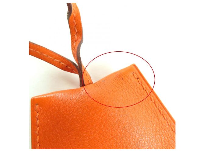 Ring Lederhalskette Hermès Margiela Era Orange - Ansicht 9