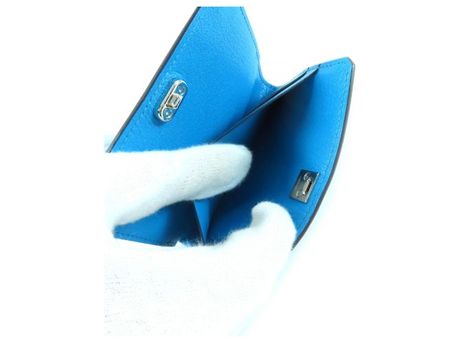 Porta passaporto da viaggio in pelle Medor di Hermès Blu - vista 5