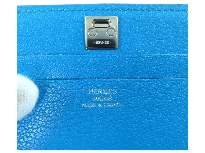 Porta passaporto da viaggio in pelle Medor di Hermès Blu - vista 8