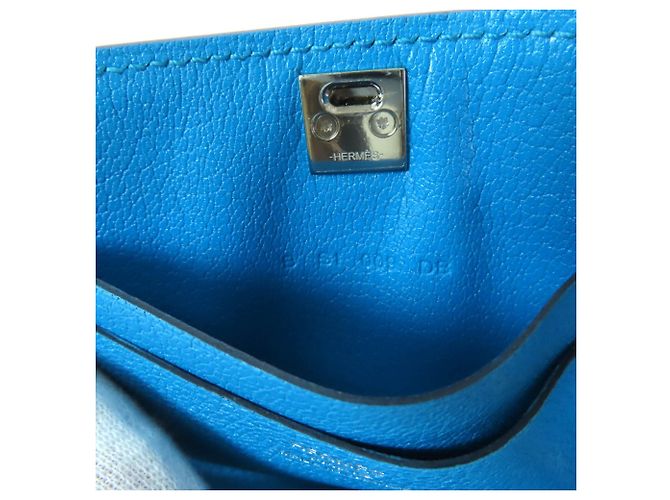 Porta passaporto da viaggio in pelle Medor di Hermès Blu - vista 9