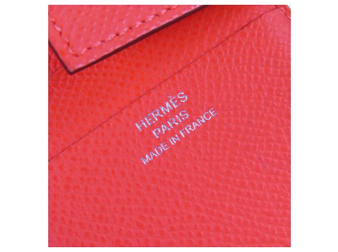 Hermès Orange Epsom Leder Bi-Fold Geldbörse - Ansicht 10